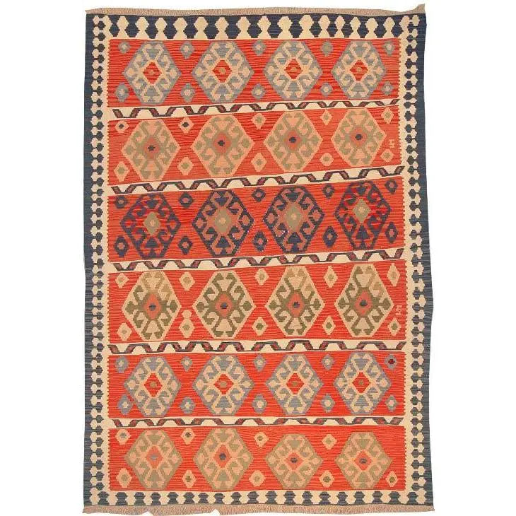 One Of The Kind Ardabil Persian Kilim 8'6" x 5'10"